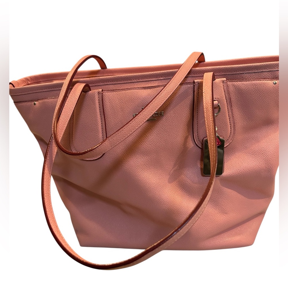 Coach 34522 Taxi Baby XGrain Pink Tote with Signature Charm and changing pad - Picture 2 of 16